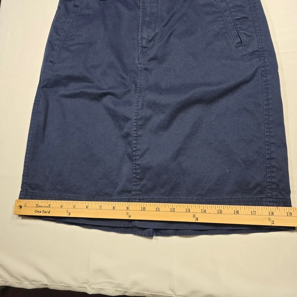 Tommy‎ Hilfiger Womens Navy Blue Chino Skirt Straight Cotton Blend Size 6